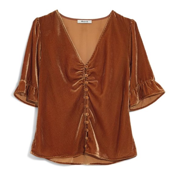 Madewell Tops - Madewell Velvet Daylight Button Down Top Blouse 4
